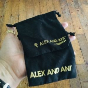Alex and Ani black velvet bags set of two